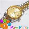 LUXURY CLASSICAL GOLDED CRYSTAL Automatic Mechanical Mens Wrist Watch 