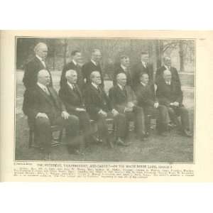 1921 Print President Warren Harding & Cabinet on White 