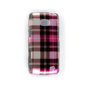   Ally VS740   Hot Pink Checkes Plaid Print Cell Phones & Accessories