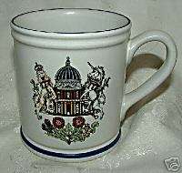 1981 DENBY Stoneware Charles Diana Wedding Souvenir Mug  