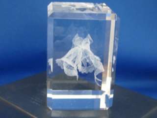 3D Laser Etching of Wedding Bells in Glass Crystal  