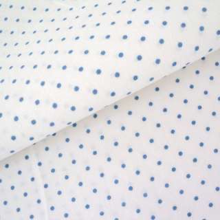 TINY DOT   WHITE WITH MID BLUE DOTS COTTON FABRIC sold per m QUILTING 