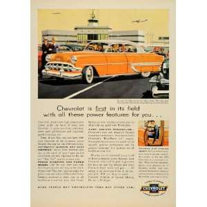 1954 Ad Vintage Chevrolet Bel Air Sedan Powerglide GM   Original Print 