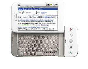 HTC Unlocked G1 White Google Android WiFi GPS Qwerty Touch Screen 
