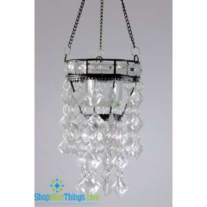  Hanging Tealight Candle Holders   Square Acrylic Beads 