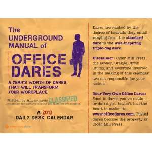  Underground Manual of Office Dares, the 2013 Daily Desk 