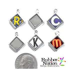 Altered Art Photo Frame Charms Beads 20pc 2 Sided Reversible 14mm 
