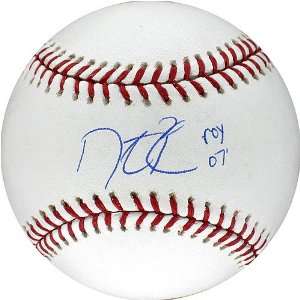  Dustin Pedroia MLB Baseball w/ 07 ROY Insc. Sports 