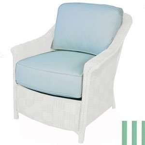   Cabana Stripe Spa Fabric White Lounge Chair Patio, Lawn & Garden