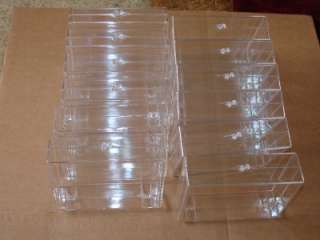 Clear plastic display boxes. Case.Showcase. Lot of 12.  