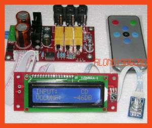 Audio Pre amplifier PREAMP Kit + Remote + LCD display  
