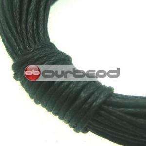 20m Black Waxed Cotton Cord/String 1mm TC0026  