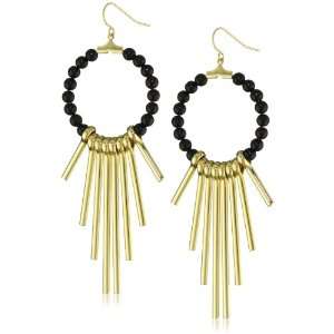  K. Amato Beaded Hoop Fan Hoop Earrings Jewelry