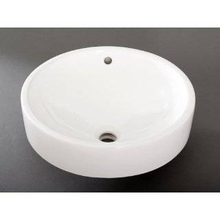 Ticor Full Moon Vessel Porcelain Vanity Single Bowl Bathroom Sink W 