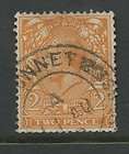 GB KG5 1924 COIL 2d SIDEWAYS WATERMARK SG421b FAIR PERFS GOOD USEDcv 