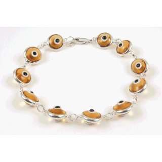  Sterling Silver Evil Eye Bracelet, Ambar by Love & Lucky Jewelry