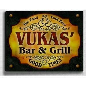  Vukass Bar & Grill 14 x 11 Collectible Stretched 