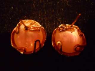   14K GOLD MABE MABE PEARL EARRINGS 7.25 MARSHALL FIELDS  