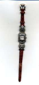 Authentic Vintage Brighton Dress Watch Venice Leather and Silver 