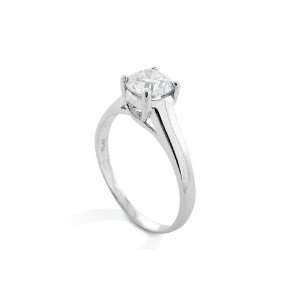   Certified (Clarity Enhanced) Solitaire Diamond Engagement Ring in 14KW