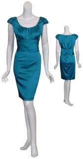 CALVIN KLEIN Adorable Teal Stretch Fit Eve Dress 12 NEW  