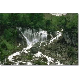  Waterfalls Photo Floor Tile Mural 5  24x36 using (24) 6x6 