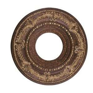   8204 03 Ceiling Medallion Finish Palacial Bronze with Gilded Accents