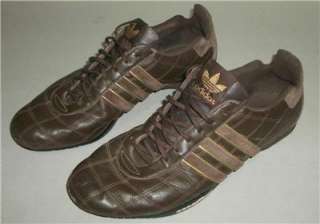 Adidas Tuscany Goodyear Shoes Brown Gold Trim Mens Size 12  