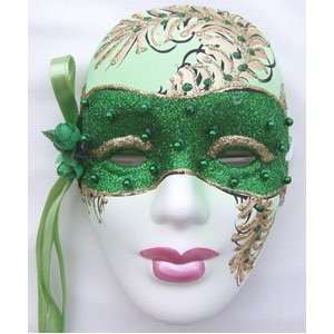  Gorgeous Green Ceramic Mardi Gras Mask