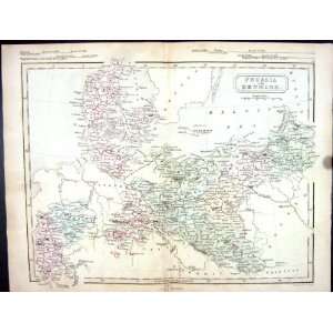 Hall Butler Antique Map 1851 Prussia Denmark Bornholm Baltic Sea Rugen