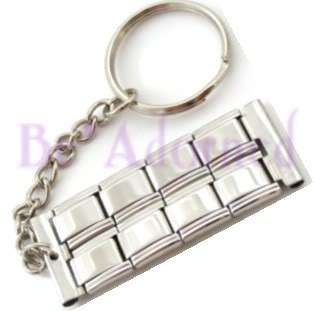 KEYRING KEY CHAIN Italian Charm ~ HUGE DOUBLE ROW  