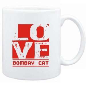  Mug White  LOVE Bombay  Cats