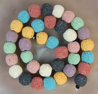 12mm Colorful Rack Lava Round Beads 15.5  