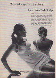 1969 WARNERS BODY BRASLIP BRA SLIP Vintage Print Ad  