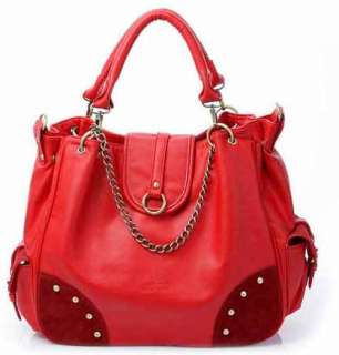 Nwt Studs Suede X Leather Chain Tote Handbag 455 Purse  