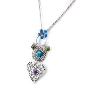    Necklace french touch Emilie turquoise purple. Jewelry