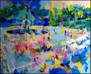 LeRoy Neiman Bethesda Fountain Central Park HAND SIGNED LIMITED 