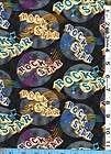 Fabric Henry Glass ROCK STAR music words notes blue NEW  