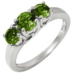 Stone Topaz Amethyst Or Peridot Sterling Silver Ring