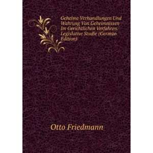   (German Edition) Otto Friedmann 9785875932083  Books