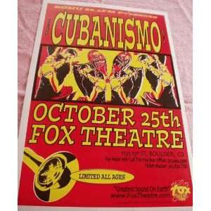  Cubanismo Fox Boulder Colorado Concert Poster