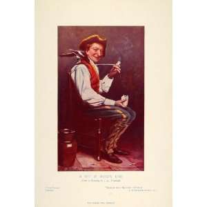  1898 Color Print Old Man Bird Pipe Tobacco J.L. Wimbush 