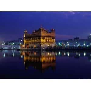 The Golden Temple, Illuminated at Night, Amritsar, India Photographic 