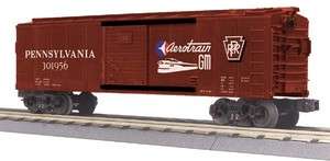 30 74556 MTH Train Pennsylvania Box Car Aerotrain GM O Scale  