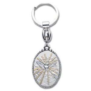  Holy Spirit Key Chain Sterling Silver   Boxed Everything 