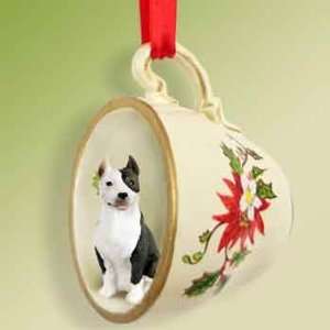  Pit Bull Terr Brindle Holiday Tea Cup