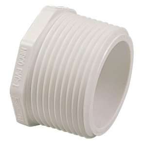 NIBCO 450 Series PVC Pipe Fitting, Plug, Schedule 40, 3/4 NPT Male 