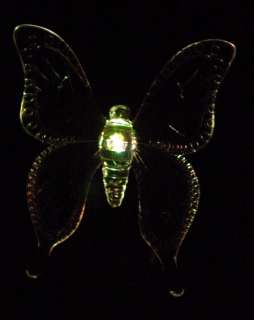 SOLAR Powered BUTTERFLY Yard OR Desk CHANGING GLOW*  