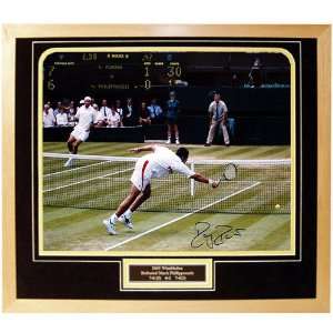 Roger Federer 2003 Wimbledon Final Forehand Winner Autographed Framed 