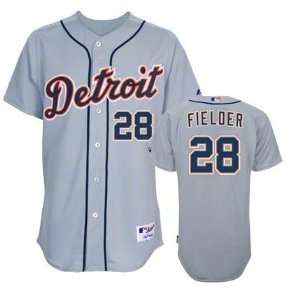  Detroit Tigers Jersey #28 Prince Fielder Gray Baseball 
